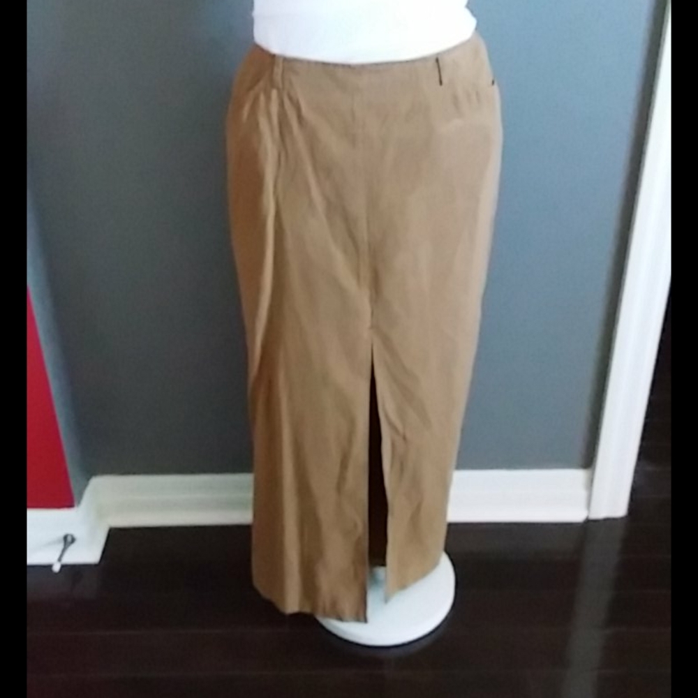 Faux suede, long skirt